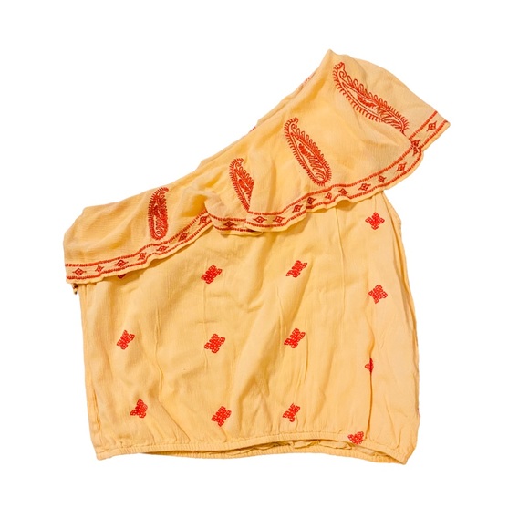 ⭐️ Free People Easy On The Eyes Top One Shoulder Paisley - Picture 3 of 7